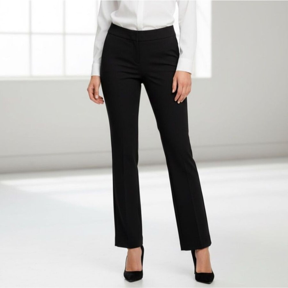 Ann Taylor Factory Black Stretch Bootcut Dress Pants Office Workwear Size 4 - Picture 1 of 6